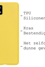 BASEY. Hoes Geschikt voor Samsung M22 Hoesje Siliconen Back Cover Case - Hoesje Geschikt voor Samsung Galaxy M22 Hoes Cover Hoesje - Geel - 2 Stuks