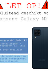 BASEY. Hoes Geschikt voor Samsung M22 Hoesje Siliconen Back Cover Case - Hoesje Geschikt voor Samsung Galaxy M22 Hoes Cover Hoesje - Lila - 2 Stuks