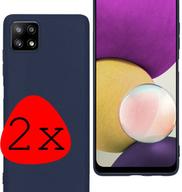 BASEY. BASEY. Samsung Galaxy M22 Hoesje Siliconen - Donkerblauw - 2 PACK