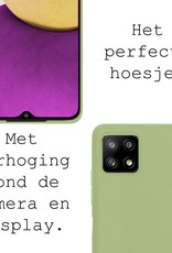 BASEY. Hoes Geschikt voor Samsung M22 Hoesje Siliconen Back Cover Case - Hoesje Geschikt voor Samsung Galaxy M22 Hoes Cover Hoesje - Groen - 2 Stuks