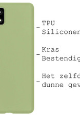 BASEY. Hoes Geschikt voor Samsung M22 Hoesje Siliconen Back Cover Case - Hoesje Geschikt voor Samsung Galaxy M22 Hoes Cover Hoesje - Groen - 2 Stuks