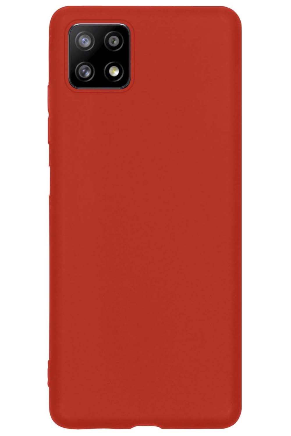 BASEY. Hoes Geschikt voor Samsung M22 Hoesje Siliconen Back Cover Case - Hoesje Geschikt voor Samsung Galaxy M22 Hoes Cover Hoesje - Rood - 2 Stuks