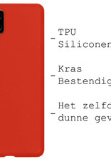 BASEY. Hoes Geschikt voor Samsung M22 Hoesje Siliconen Back Cover Case - Hoesje Geschikt voor Samsung Galaxy M22 Hoes Cover Hoesje - Rood - 2 Stuks