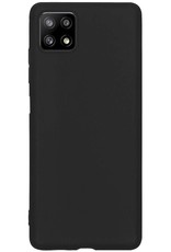 BASEY. Hoes Geschikt voor Samsung M22 Hoesje Siliconen Back Cover Case - Hoesje Geschikt voor Samsung Galaxy M22 Hoes Cover Hoesje - Zwart - 2 Stuks