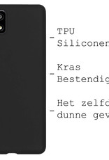 BASEY. Hoes Geschikt voor Samsung M22 Hoesje Siliconen Back Cover Case - Hoesje Geschikt voor Samsung Galaxy M22 Hoes Cover Hoesje - Zwart - 2 Stuks