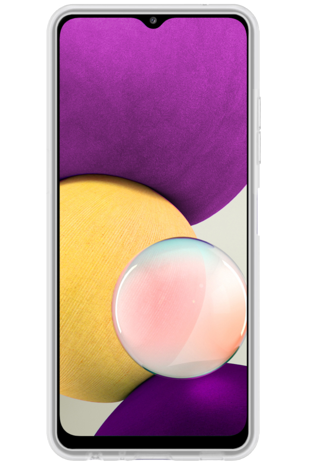 BASEY. Hoes Geschikt voor Samsung M22 Hoesje Siliconen Back Cover Case - Hoesje Geschikt voor Samsung Galaxy M22 Hoes Cover Hoesje - Transparant - 2 Stuks