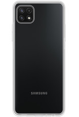 BASEY. Hoes Geschikt voor Samsung M22 Hoesje Siliconen Back Cover Case - Hoesje Geschikt voor Samsung Galaxy M22 Hoes Cover Hoesje - Transparant - 2 Stuks
