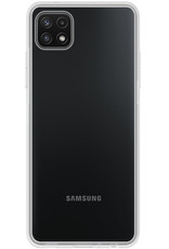 Hoes Geschikt voor Samsung M22 Hoesje Siliconen Back Cover Case - Hoesje Geschikt voor Samsung Galaxy M22 Hoes Cover Hoesje - Transparant - 2 Stuks