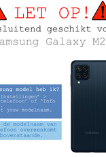 BASEY. Hoes Geschikt voor Samsung M22 Hoesje Siliconen Back Cover Case - Hoesje Geschikt voor Samsung Galaxy M22 Hoes Cover Hoesje - Transparant - 2 Stuks