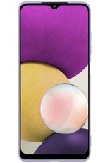 BASEY. Hoes Geschikt voor Samsung M22 Hoesje Siliconen Back Cover Case - Hoesje Geschikt voor Samsung Galaxy M22 Hoes Cover Hoesje - Lila