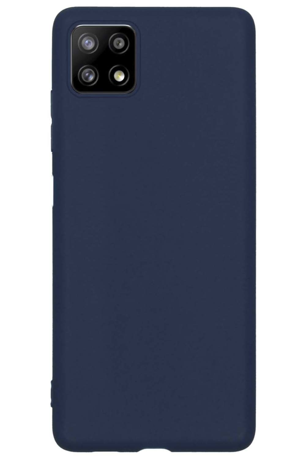 BASEY. Hoes Geschikt voor Samsung M22 Hoesje Siliconen Back Cover Case - Hoesje Geschikt voor Samsung Galaxy M22 Hoes Cover Hoesje - Donkerblauw