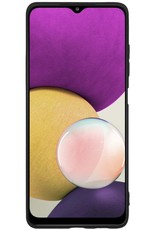 BASEY. Hoes Geschikt voor Samsung M22 Hoesje Siliconen Back Cover Case - Hoesje Geschikt voor Samsung Galaxy M22 Hoes Cover Hoesje - Zwart