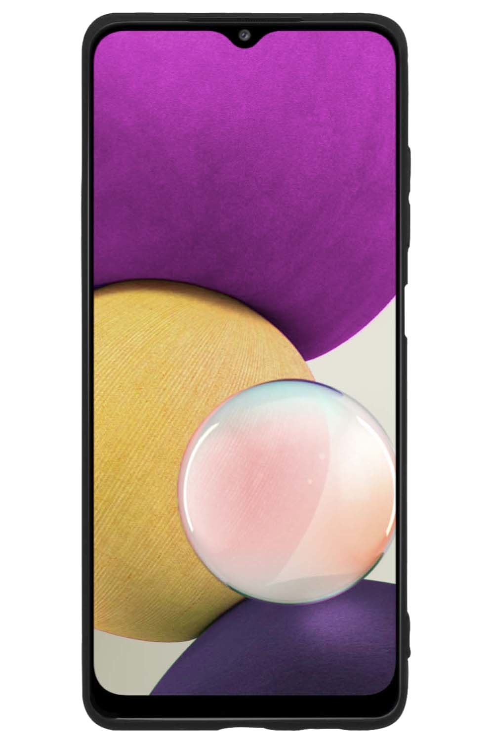 BASEY. Hoes Geschikt voor Samsung M22 Hoesje Siliconen Back Cover Case - Hoesje Geschikt voor Samsung Galaxy M22 Hoes Cover Hoesje - Zwart