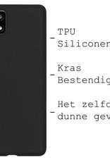 BASEY. Hoes Geschikt voor Samsung M22 Hoesje Siliconen Back Cover Case - Hoesje Geschikt voor Samsung Galaxy M22 Hoes Cover Hoesje - Zwart