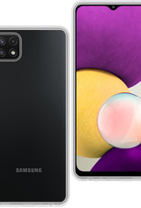 BASEY. Hoes Geschikt voor Samsung M22 Hoesje Siliconen Back Cover Case - Hoesje Geschikt voor Samsung Galaxy M22 Hoes Cover Hoesje - Transparant