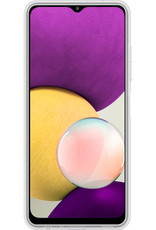 BASEY. Hoes Geschikt voor Samsung M22 Hoesje Siliconen Back Cover Case - Hoesje Geschikt voor Samsung Galaxy M22 Hoes Cover Hoesje - Transparant