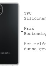 BASEY. Hoes Geschikt voor Samsung M22 Hoesje Siliconen Back Cover Case - Hoesje Geschikt voor Samsung Galaxy M22 Hoes Cover Hoesje - Transparant