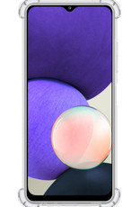 Nomfy Hoesje Geschikt voor Samsung M22 Hoesje Shock Proof Cover Case Shockproof - Hoes Geschikt voor Samsung Galaxy M22 Hoes Siliconen Back Case - Transparant - 2 PACK