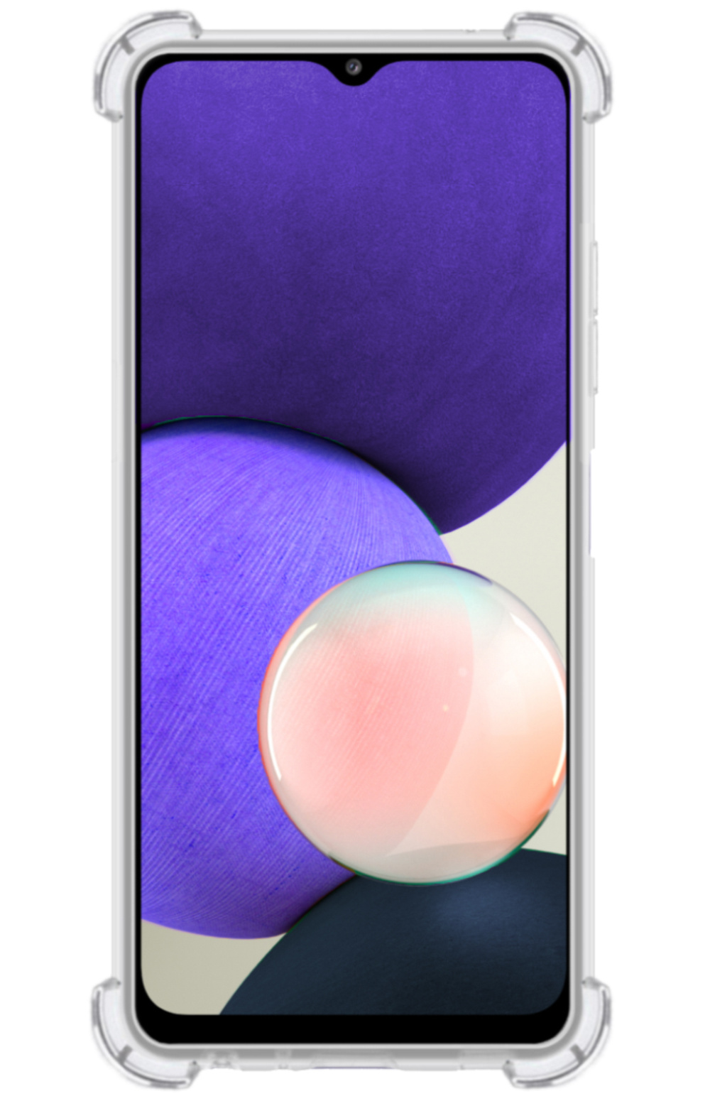 Nomfy Hoesje Geschikt voor Samsung M22 Hoesje Shock Proof Cover Case Shockproof - Hoes Geschikt voor Samsung Galaxy M22 Hoes Siliconen Back Case - Transparant - 2 PACK