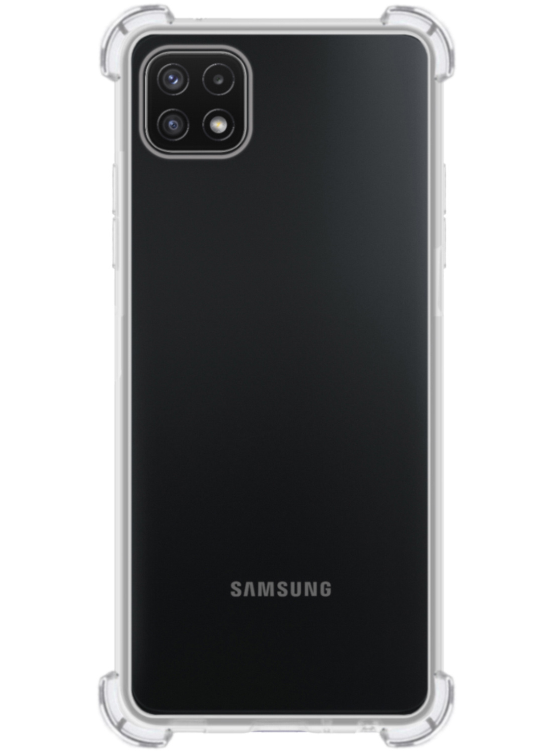 Hoesje Geschikt voor Samsung M22 Hoesje Shock Proof Cover Case Shockproof - Hoes Geschikt voor Samsung Galaxy M22 Hoes Siliconen Back Case - Transparant