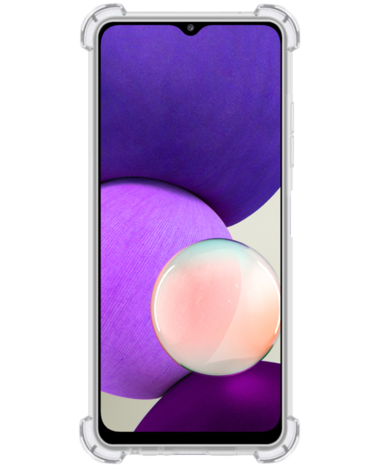 NoXx Hoes Geschikt voor Samsung M22 Hoesje Siliconen Cover Shock Proof Back Case Shockproof Hoes - Transparant - 2x