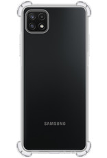 NoXx Hoes Geschikt voor Samsung M22 Hoesje Siliconen Cover Shock Proof Back Case Shockproof Hoes - Transparant - 2x