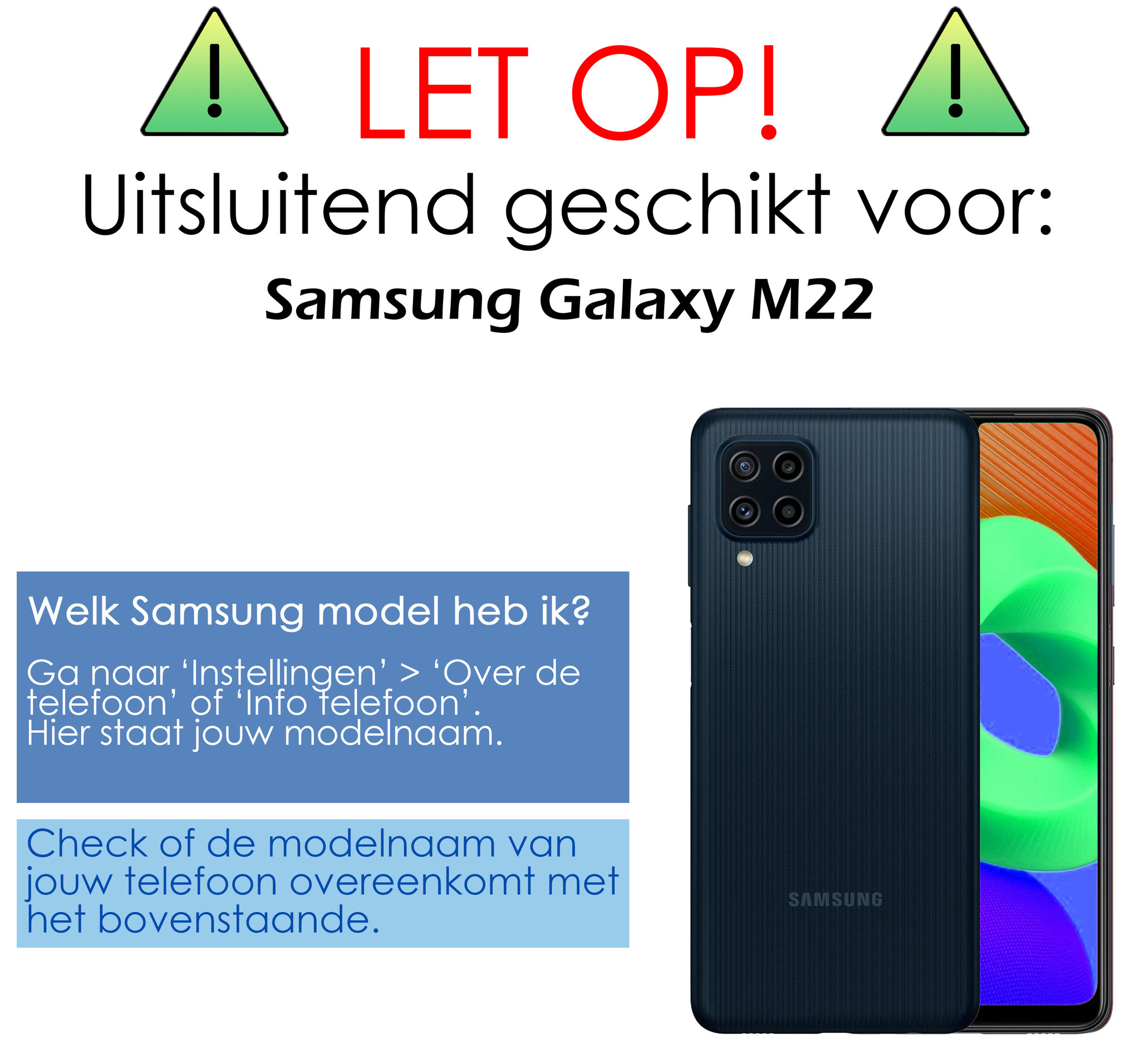 NoXx Hoes Geschikt voor Samsung M22 Hoesje Siliconen Cover Shock Proof Back Case Shockproof Hoes - Transparant - 2x