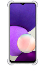 NoXx Hoes Geschikt voor Samsung M22 Hoesje Siliconen Cover Shock Proof Back Case Shockproof Hoes - Transparant
