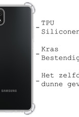 BASEY. Hoes Geschikt voor Samsung M22 Hoesje Shock Proof Case Hoes Siliconen - Hoesje Geschikt voor Samsung Galaxy M22 Hoes Cover Shockproof - Transparant