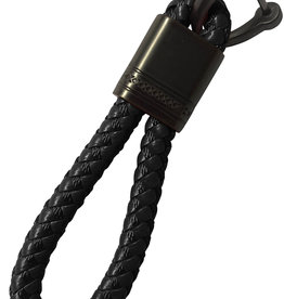BASEY. BASEY. Sleutehanger Gevlochten - Zwart