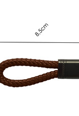 NoXx Sleutelhanger Koord Sleutelhanger Touw - Bruin Met Sleutelhanger Ring