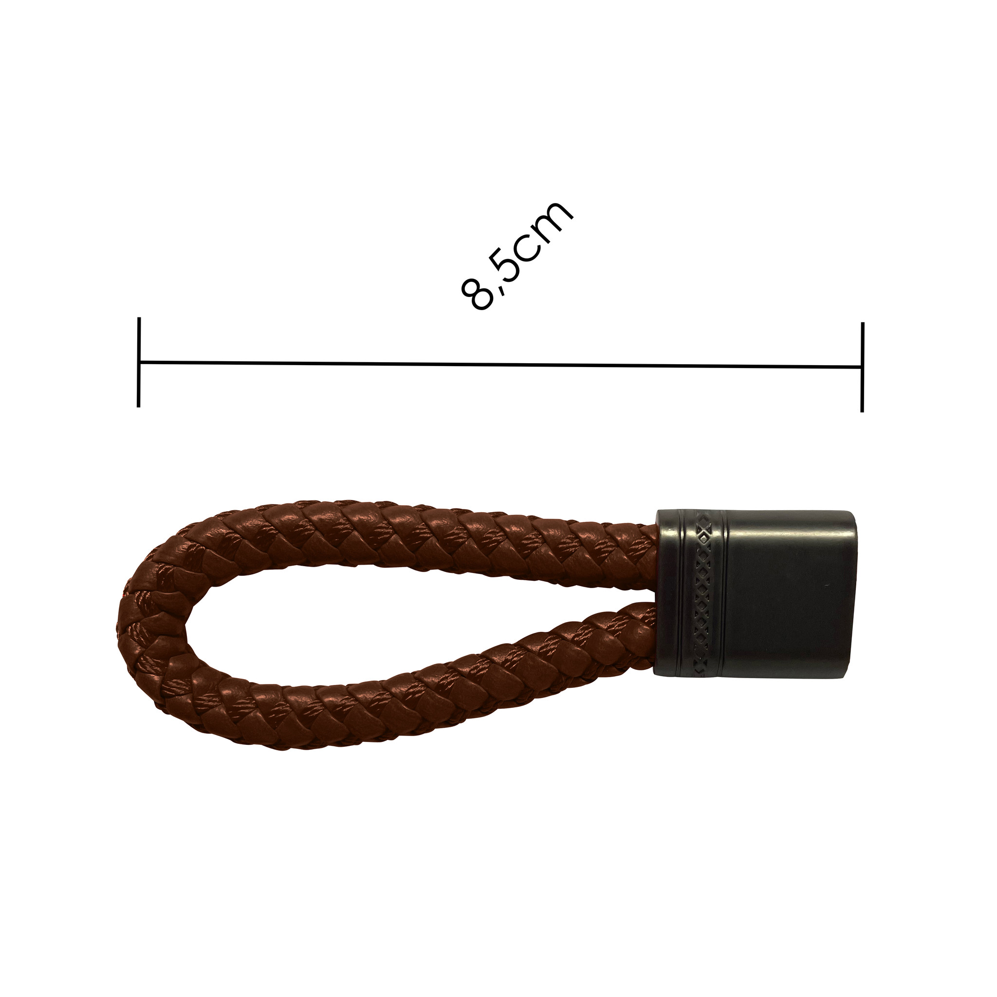 NoXx Sleutelhanger Koord Sleutelhanger Touw - Bruin Met Sleutelhanger Ring