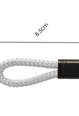 NoXx Sleutelhanger Koord Sleutelhanger Touw - Wit Met Sleutelhanger Ring