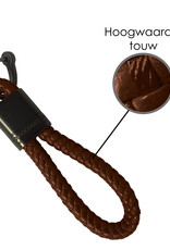 Nomfy Sleutelhanger Auto Touw Sleutelhanger Koord Sleutelhanger Met Sleutelhanger Ring - Bruin