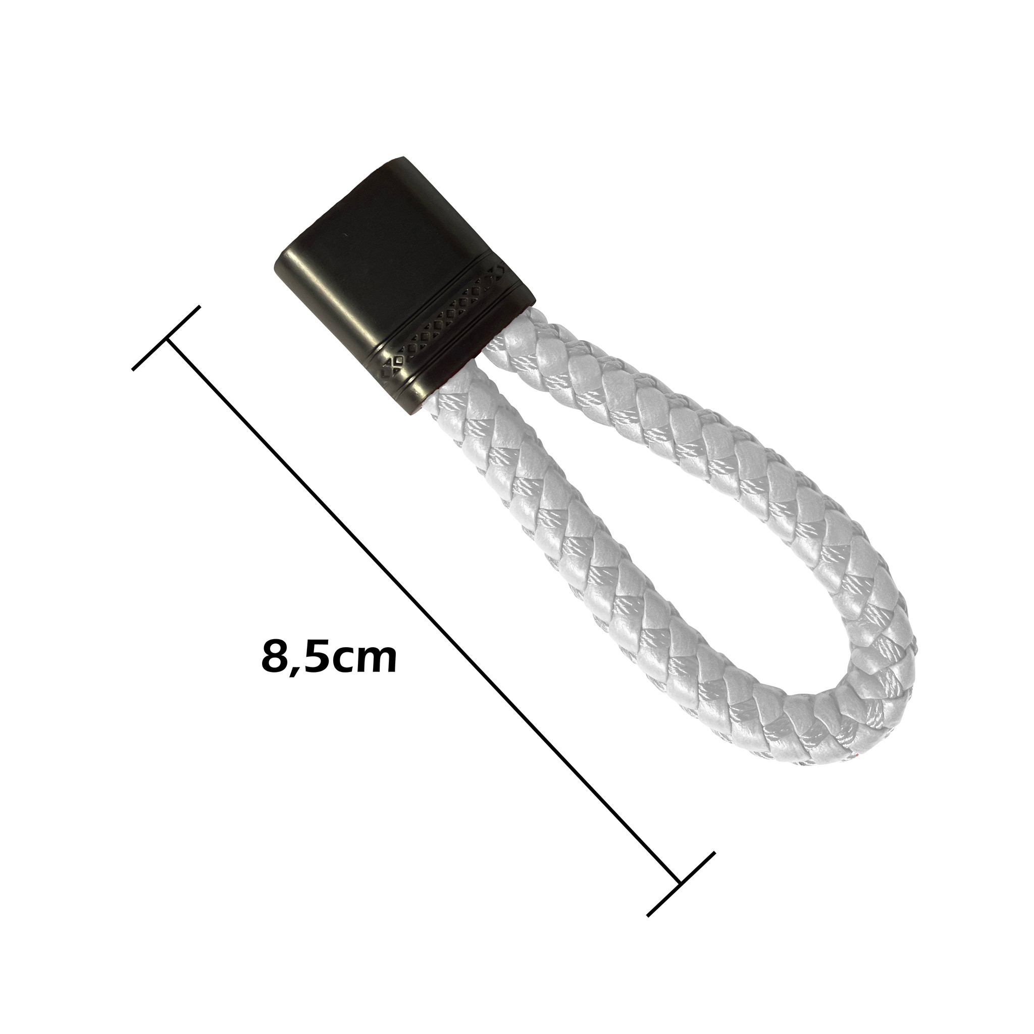 Nomfy Sleutelhanger Auto Touw Sleutelhanger Koord Sleutelhanger Met Sleutelhanger Ring - Wit