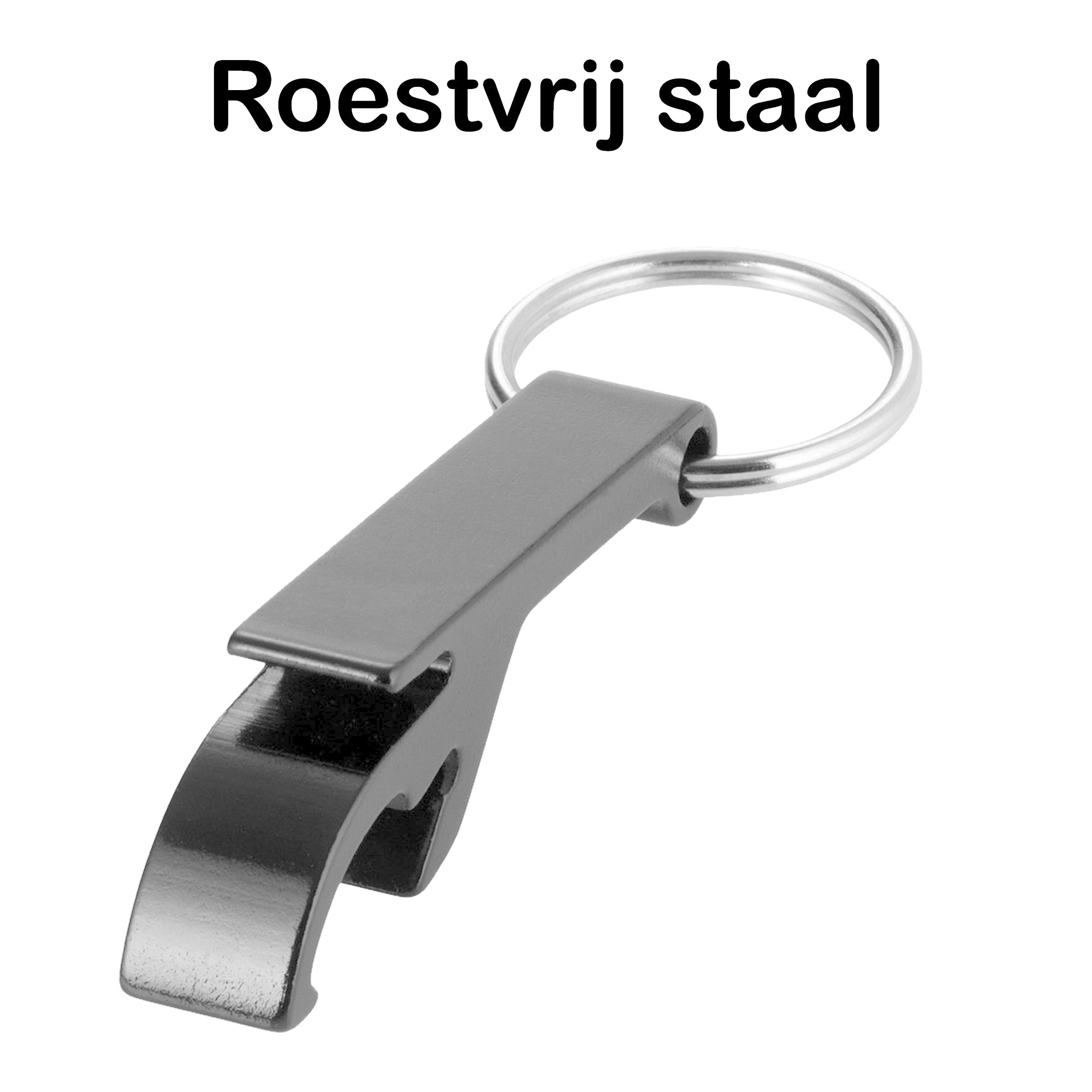 BASEY. Sleutelhanger Bieropener Bier Opener Sleutelhanger - Flesopener Sleutelhanger Zwart