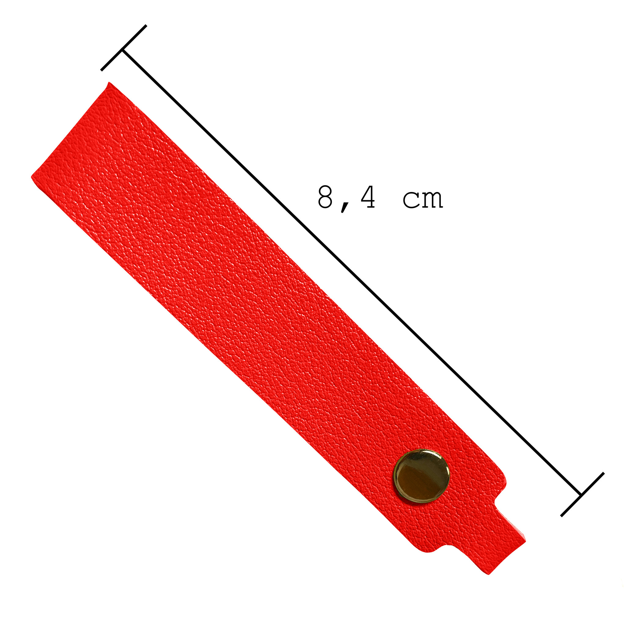 BASEY. Sleutelhanger Leer - Leren Sleutelhanger Met Sleutelhanger Ring - Rood