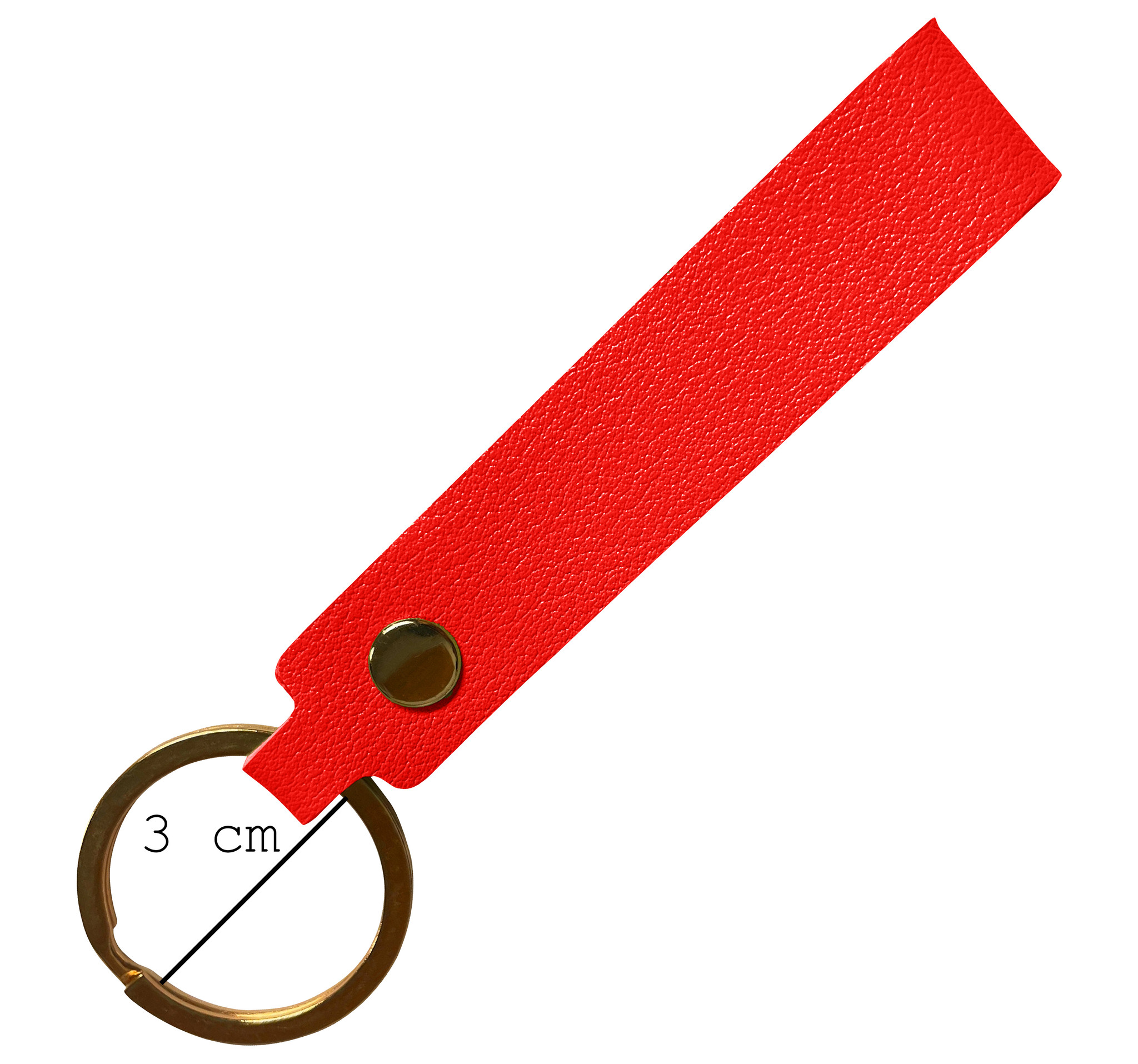 BASEY. Sleutelhanger Leer - Leren Sleutelhanger Met Sleutelhanger Ring - Rood