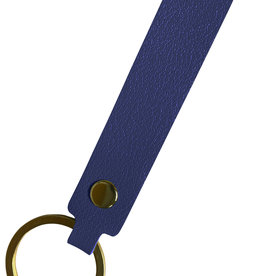 BASEY. BASEY. Sleutehanger Leer Dun - Donkerblauw