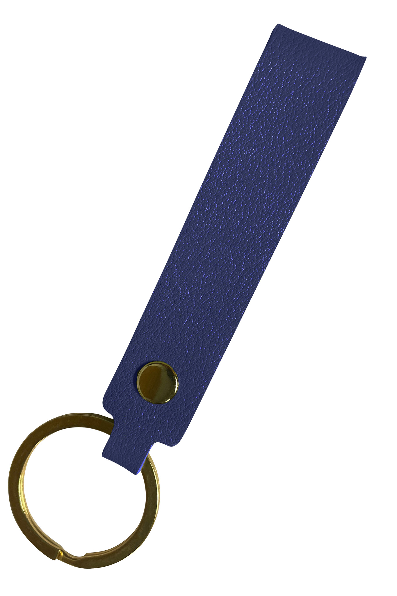 BASEY. Sleutelhanger Leer - Leren Sleutelhanger Met Sleutelhanger Ring - Donkerblauw