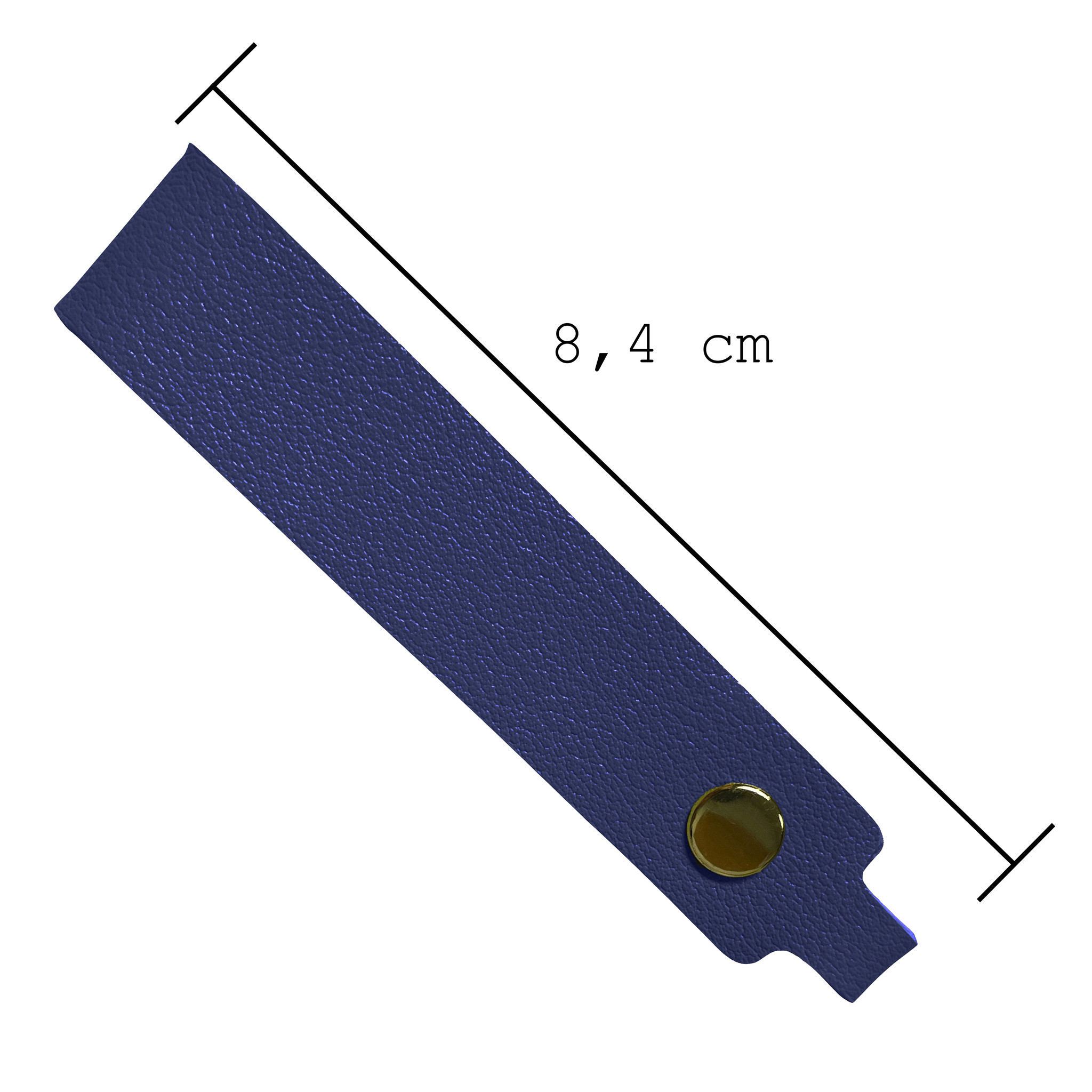 BASEY. Sleutelhanger Leer - Leren Sleutelhanger Met Sleutelhanger Ring - Donkerblauw