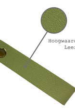 BASEY. Sleutelhanger Leer - Leren Sleutelhanger Met Sleutelhanger Ring - Groen