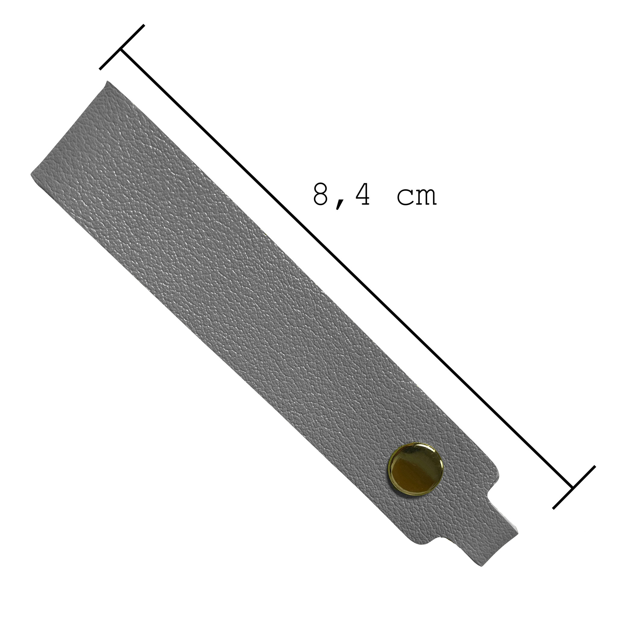 BASEY. Sleutelhanger Leer - Leren Sleutelhanger Met Sleutelhanger Ring - Grijs