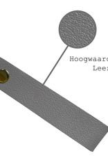 BASEY. Sleutelhanger Leer - Leren Sleutelhanger Met Sleutelhanger Ring - Grijs