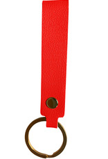 NoXx Sleutelhanger Met Sleutelring - Sleutelhanger Leer Dun Leer - Rood