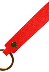 NoXx Sleutelhanger Met Sleutelring - Sleutelhanger Leer Dun Leer - Rood