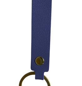 NoXx NoXx Sleutehanger Leer Dun - Donkerblauw