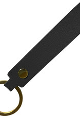 NoXx Sleutelhanger Met Sleutelring - Sleutelhanger Leer Dun Leer - Zwart