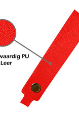 Nomfy Sleutelhanger Auto Met Sleutelring Leer Sleutelhanger Sleutelhanger Leer Dun - Rood