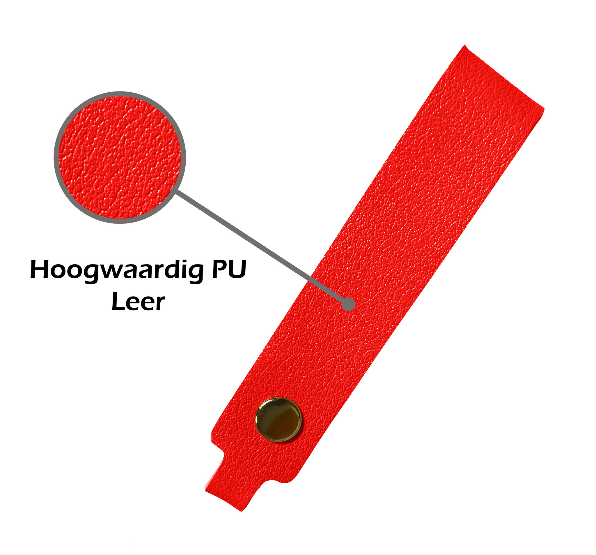 Nomfy Sleutelhanger Auto Met Sleutelring Leer Sleutelhanger Sleutelhanger Leer Dun - Rood
